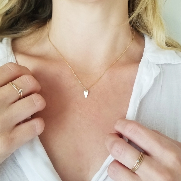 Dainty Delicate Minimal Gold Filled Necklace - Picture 2 of 4